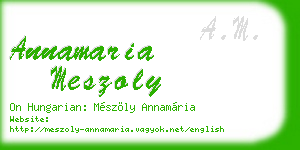 annamaria meszoly business card